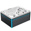 Hydrosan Garten-Whirlpool-Badewanne 754 Weiß-Perlgraue Abdeckung F22