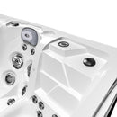 Hydrosan Garten-Whirlpool-Badewanne 754 Weiß-Perlgraue Abdeckung F22