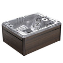 Hydrosan Garten-Whirlpool-Badewanne 754 Cappuccino-Braun Abdeckung F21