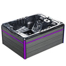 Hydrosan Garten-Whirlpool-Badewanne 754 Schwarzes Wellengehäuse Graue Platte F24