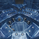 Hydrosan Garten-Whirlpool-Badewanne Spa755 Blaue Welle Gehäuse Graue Platte F22 230x230 cm