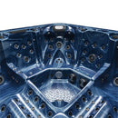 Hydrosan Garten-Whirlpool-Badewanne Spa755 Blaue Welle Gehäuse Graue Platte F22 230x230 cm