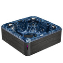 Hydrosan Garten-Whirlpool-Badewanne Spa755 Blaue Welle Gehäuse Graue Platte F22 230x230 cm