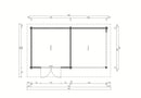 Fjordholz Gartenhaus Modell Jacob 44 A mit Seitendach