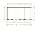 Fjordholz Gartenhaus Modell Jacob 44 B mit Abstellraum
