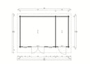 Fjordholz Gartenhaus Modell Jacob 44 C mit Abstellraum