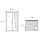 Sanotechnik - TAMPERE Sauna für 2 Personen 125x110x195 cm