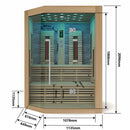 Sanotechnik - KIRUNA Infrarotkabine für 3-4 Personen 160x114,1x64,8x114,1x160 x 210 cm