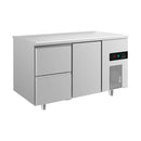 Kühltisch -2 bis +8°C 1400x700x850mm mit 1x Tür und 1x zwei Schubladen