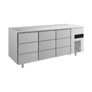 Kühltisch -2 bis +8°C 1865x700x850mm mit 3x drei Schubladen