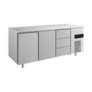 Kühltisch -2 bis +8°C 1865x700x850mm mit 2x Türen und 1x drei Schubladen