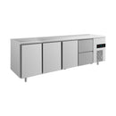 Kühltisch -2 bis +8°C 2330x700x850mm mit 3x Türen und 1x zwei Schubladen