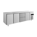 Kühltisch -2 bis +8°C 2330x700x850mm mit 3x Türen und 1x zwei Schubladen