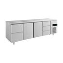 Kühltisch -2 bis +8°C 2330x700x850mm mit 2x Türen, 1x zwei Schubladen und 1x 3 Schubladen