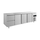 Kühltisch -2 bis +8°C 2330x700x850mm mit 3x Türen und 1x zwei Schubladen