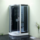 Hydrosan Duschkabine mit Hydromassage und Sauna Monaco 9914LS links Chrom 120x85 cm