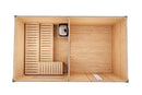 Karibu Gartensauna "Saunahaus Hytti 6" mit Vorraum 5 Personen Natur ohne Ofen