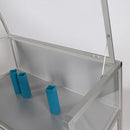 Form Department LABEL.T34 – Tischvitrine mit Klapp-Öffnung, Glaskante vorn