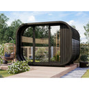 Fjordholz Barrel Sauna Model Luxe-3 Two-Room Black Edition