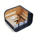 Fjordholz Barrel Sauna Model Luxe-3 Two-Room Black Edition