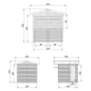Timbela Verkaufsstand aus Holz M149Z – 205 x 199 cm – 4 m2 – Bild 8