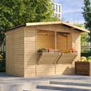 Timbela Verkaufsstand aus Holz M150 – 303 x 199 cm – 6 m2 – Bild 1