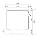 Timbela Verkaufsstand aus Holz M150 – 303 x 199 cm – 6 m2 – Bild 8