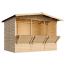 Timbela Verkaufsstand aus Holz M150A – 303 x 199 cm – 6 m2 – Bild 2