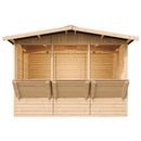 Timbela Verkaufsstand aus Holz M150A – 303 x 199 cm – 6 m2 – Bild 3