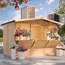 Timbela Verkaufsstand aus Holz M150A – 303 x 199 cm – 6 m2 – Bild 1