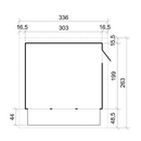 Timbela Verkaufsstand aus Holz M150A – 303 x 199 cm – 6 m2 – Bild 8