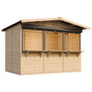 Timbela Verkaufsstand aus Holz M150AZ – 303 x 199 cm – 6 m2 – Bild 2
