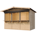 Timbela Verkaufsstand aus Holz M150AZ – 303 x 199 cm – 6 m2 – Bild 5