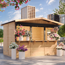 Timbela Verkaufsstand aus Holz M150AZ – 303 x 199 cm – 6 m2 – Bild 1