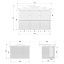 Timbela Verkaufsstand aus Holz M150AZ – 303 x 199 cm – 6 m2 – Bild 7
