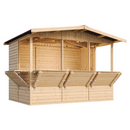 Timbela Verkaufsstand aus Holz M150B – 303 x 199 cm – 6 m2 – Bild 2