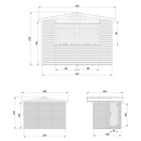 Timbela Verkaufsstand aus Holz M150Z – 303 x 199 cm – 6 m2 – Bild 7