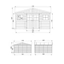 Timbela Gartenhaus Holz M330 – 401 x 395 cm – 16 m2 – Bild 4