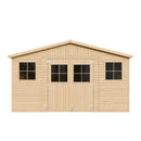 Timbela Gartenhaus Holz M330 – 401 x 395 cm – 16 m2 – Bild 1