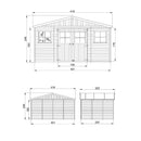 Timbela Holzschuppen M331 – 401 x 297 cm – 12 m2 – Bild 4