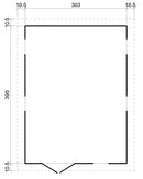Timbela Holzschuppen M336 – 303 x 395 cm – 12 m2 – Bild 6