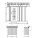 Timbela Gartenhaus mit LP® SmartSide® M901 – 118 x 250 cm – 3 m2 – Bild 8