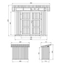 Timbela Gartenhaus mit LP® SmartSide® M901A – 118 x 250 cm – 3 m2 – Bild 8