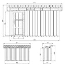 Timbela Gartenhaus mit LP® SmartSide® M902 – 118 x 368 cm – 4 m2 – Bild 8