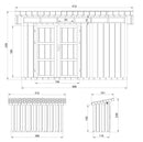 Timbela Gartenhaus mit LP® SmartSide® M902A – 118 x 368 cm – 4 m2 – Bild 4