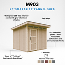 Timbela Gartenhaus mit LP® SmartSide® M903 – 236 x 250 cm – 6 m2 – Bild 5
