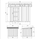 Timbela Gartenhaus mit LP® SmartSide® M903 – 236 x 250 cm – 6 m2 – Bild 7