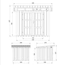 Timbela Gartenhaus mit LP® SmartSide® M903A – 236 x 250 cm – 6 m2 – Bild 7
