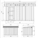 Timbela Gartenhaus mit LP® SmartSide® M904 – 236 x 368 cm – 9 m2 – Bild 8