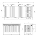 Timbela Gartenhaus mit LP® SmartSide® M905C – 236 x 486 cm – 12 m2 – Bild 9